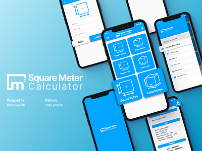 Square Meter Calculator _ App Design animation app app design banner branding design flat graphic design icon illustration logo post typography ui ux web