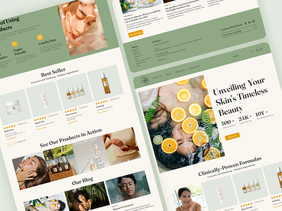 Unveiling Floral's Timeless Beauty - Desktop Design branding ecommerce floralbeauty skincare uidesign webdesign