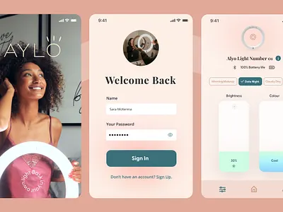 App Design appdesign beauty branding feminine health ui