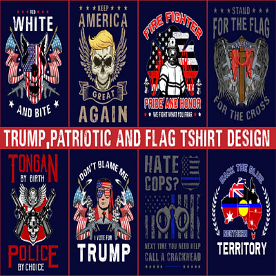 Trump, patriotic, and flag tshirt design 3d animation apparel graphic design motion graphics
