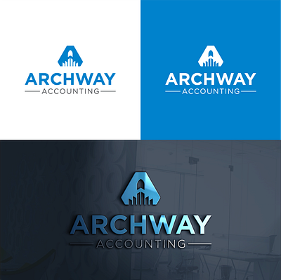 Modern Accounting Company Logo accounting accounting logo accounting logo design arc arc logo archway dynamic flat lettermark logo logo design minimal modern symbolic