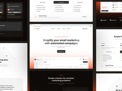 Landing Page for AI SaaS Marketing Tool ai clean design exploration home page inspiration landing page layout marketing producthunt saas template tool typography ui uidesign web web design web page website