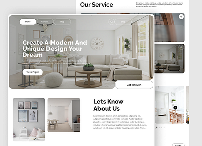 Furniture Website Landing furniture ui