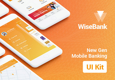 WiseBank iOS UI Kit banking experience design finance ios iphone sketch ui ux wisebank ios ui kit xd