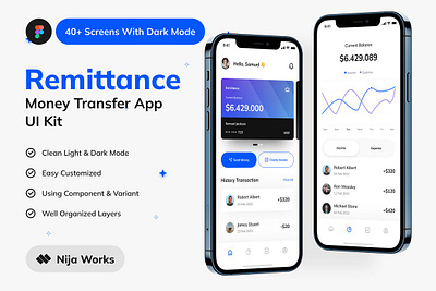 Remittance App UI Kit mobile template mobile ui kit remittance app ui kit template theme ui design ui kit ui template ui ux website template