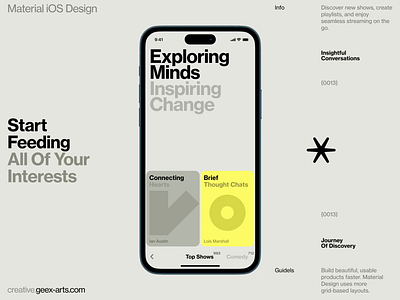 Podcast book design illustration interface news slide web