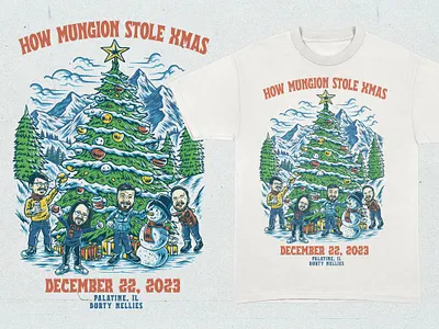 Xmas illustration for merchandise album cover artwork band band artwork band tour clothing brand illustration music artwork poster art poster band poster tour vintage illustration