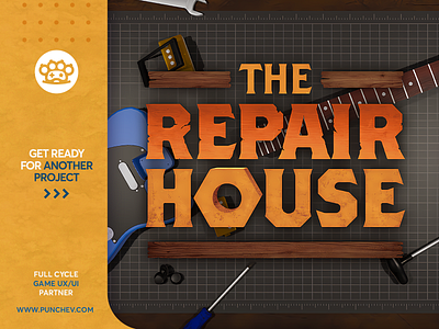 The Repair House branding design gui icons illustration interface logo punchev ui ux