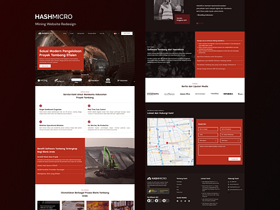 HashMicro Mining Website branding business business branding business website hashmicro indo indonesia website minimalistic mining mining website picture red red website ui ux web app website design website redesign