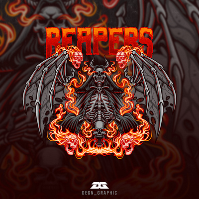 Grim Reapers dark design design logo esport logo graphic design illustration logo mascot logo reapers skull tshirt design vector