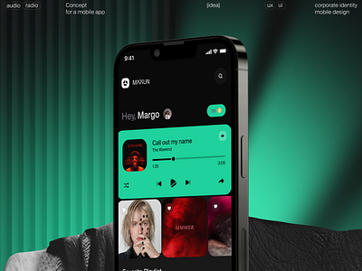 Mooun. Mobile App Concept app chart digital mobile mobileapp music musicapp ui