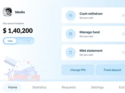 ATM Machine Modern UI atm atm ui touch interface