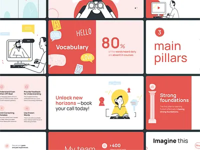 Video presentation for educational platform branding graphic design illustrations pitch deck presentation