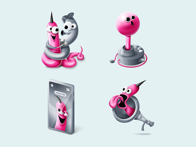 Services affinity designer branding character illustration services vector worms