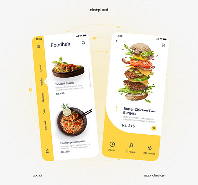 Food App figma figma design food app mobile app mockup user experience design user interface design uxui