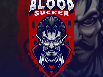Bloods Sucker Mascot Logo night