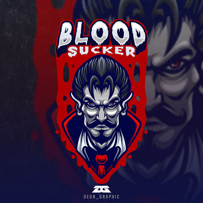 Bloods Sucker Mascot Logo night