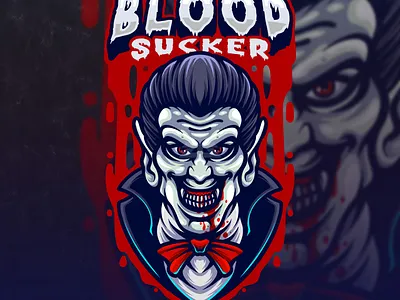 Blood Sucker Mascot Logo night