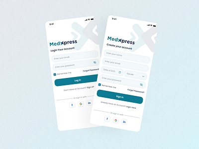 Medicine Delivery App Ui Login Page & Registration app ui medicine delivery ui