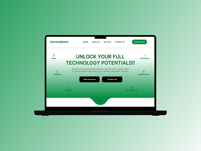 Servicesphere Website app app design design designer figma landing page service page service website technology designer ui website design website designer website designing