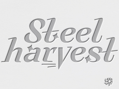Steel Harvest logo branding calligraphy design font logo type type design typeface