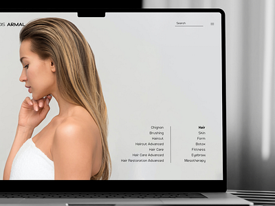 Armal UI/UX Design academy beauty brand identity branding clinic design graphic design hair care health logo shop skin care store ui uiux user experience user interface ux uxd