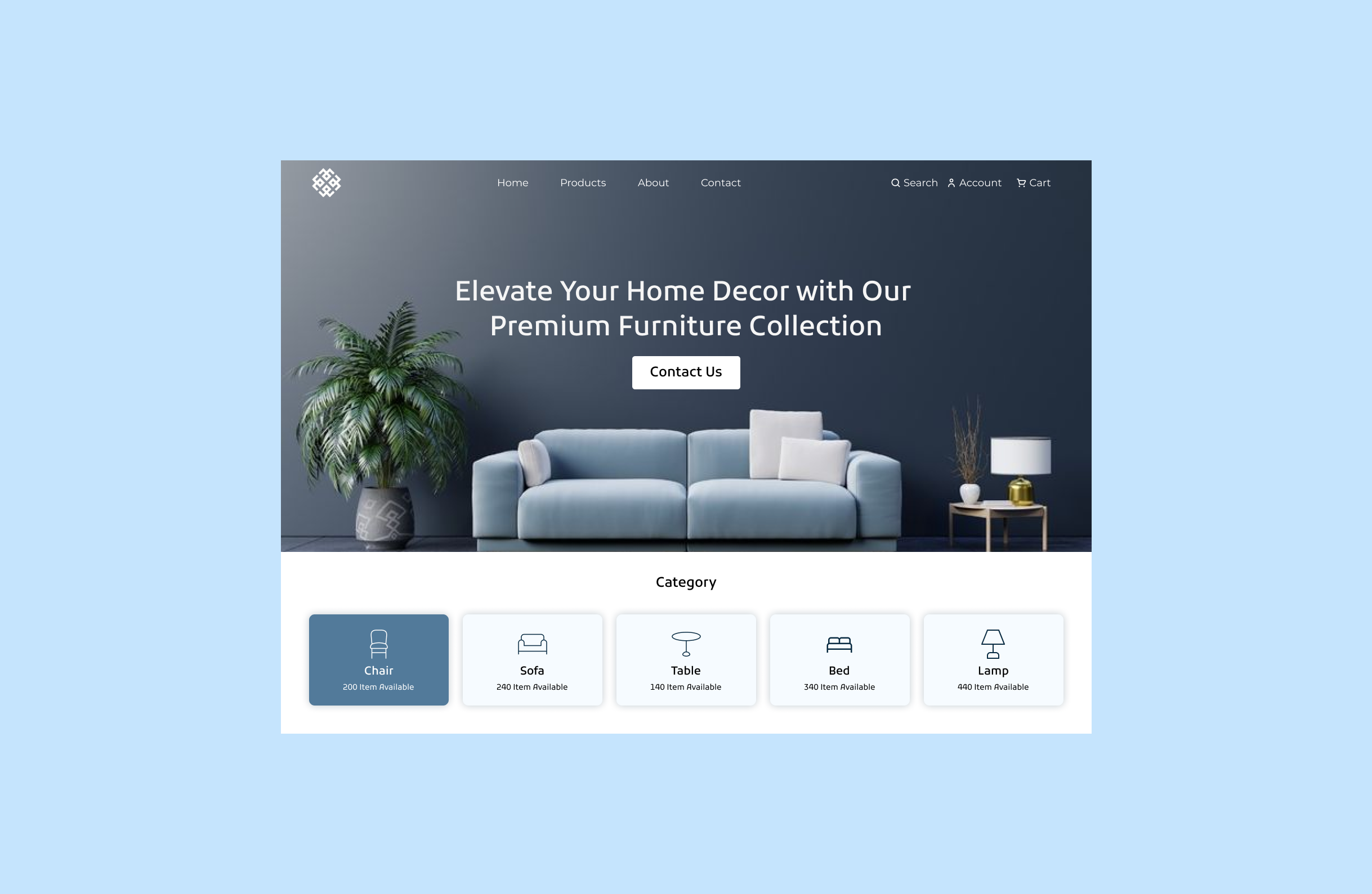 Furniture Landing Page Design figma design landing page design website landing page website landing page design website template website template design website ui