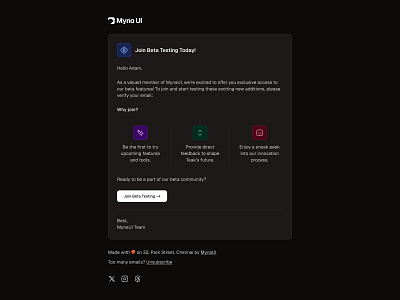 Dark Mode Email ✨ design email email design emails minimal saas ui web design