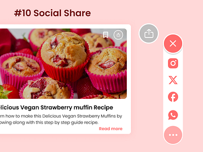 Daily UI Day #10- Social Share animation app apple design daily ui design graphic icon design ios design micro interaction pop ups social share ui ux web app