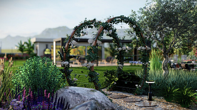 Enchanted Floral Archway 3d 3dmodel 3drender 3dwork design