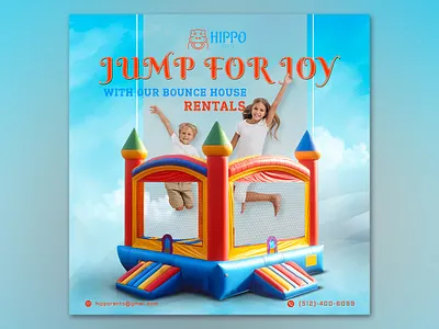 Bounce House Joy banner branding design graphic design icon illustration illustrator logo photoshop social media banner social media post typography vector