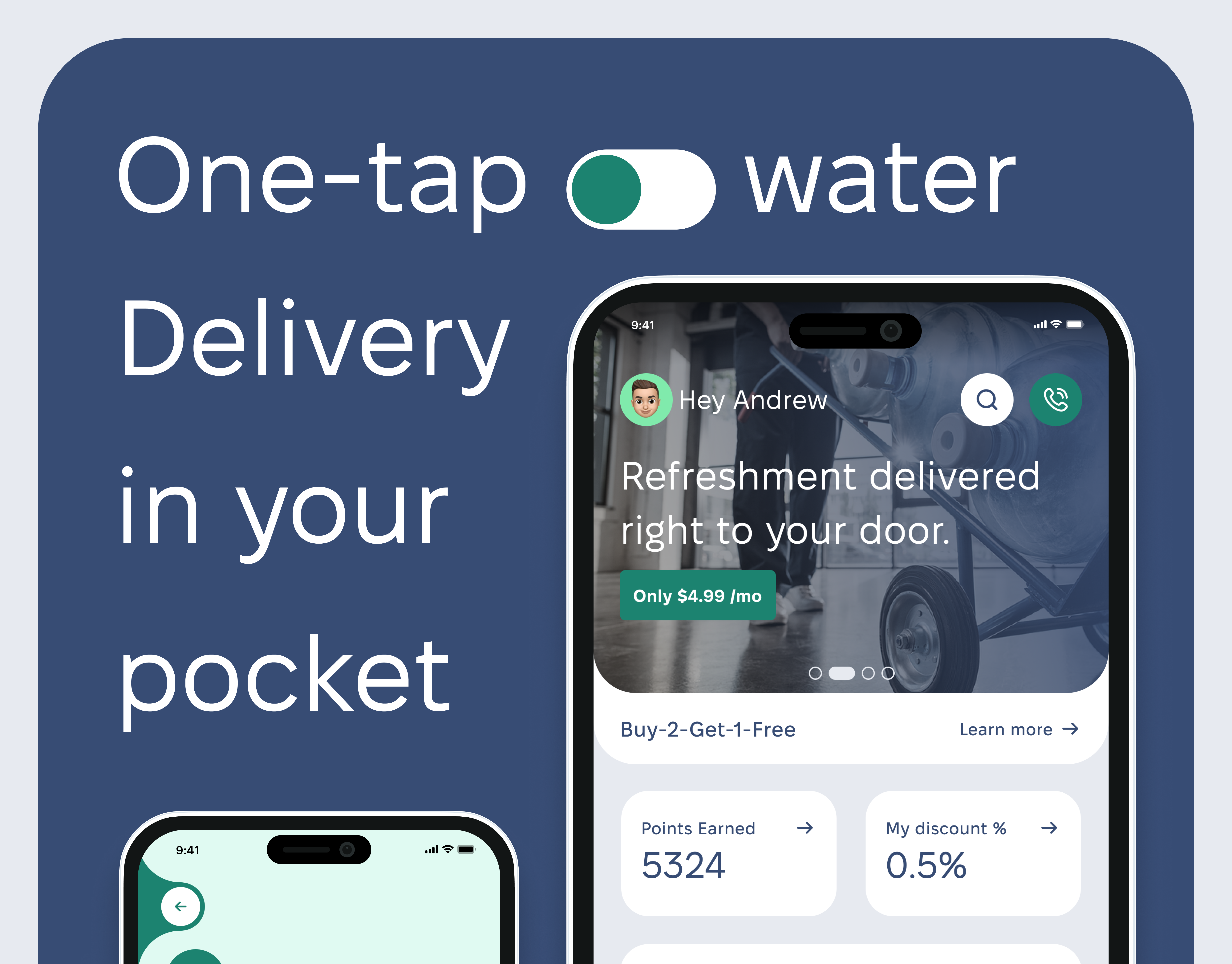 Water Delivery - iOS Mobile App Design app design fonts icons ios mobile saas ui ux water delivery