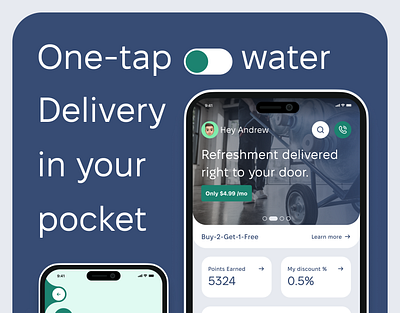 Water Delivery - iOS Mobile App Design app design fonts icons ios mobile saas ui ux water delivery