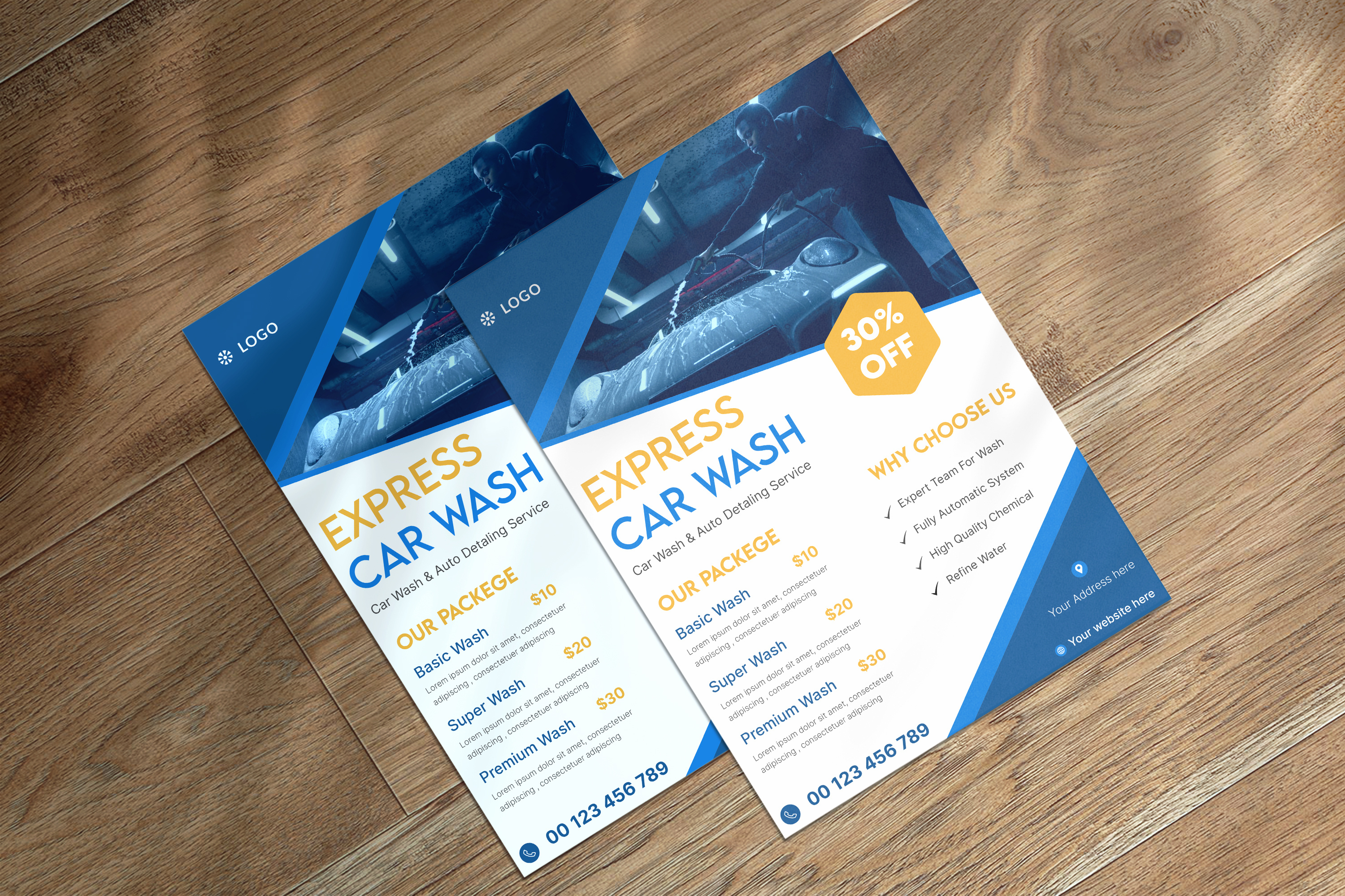 Example of Car Wash And Auto Detailing Flyer