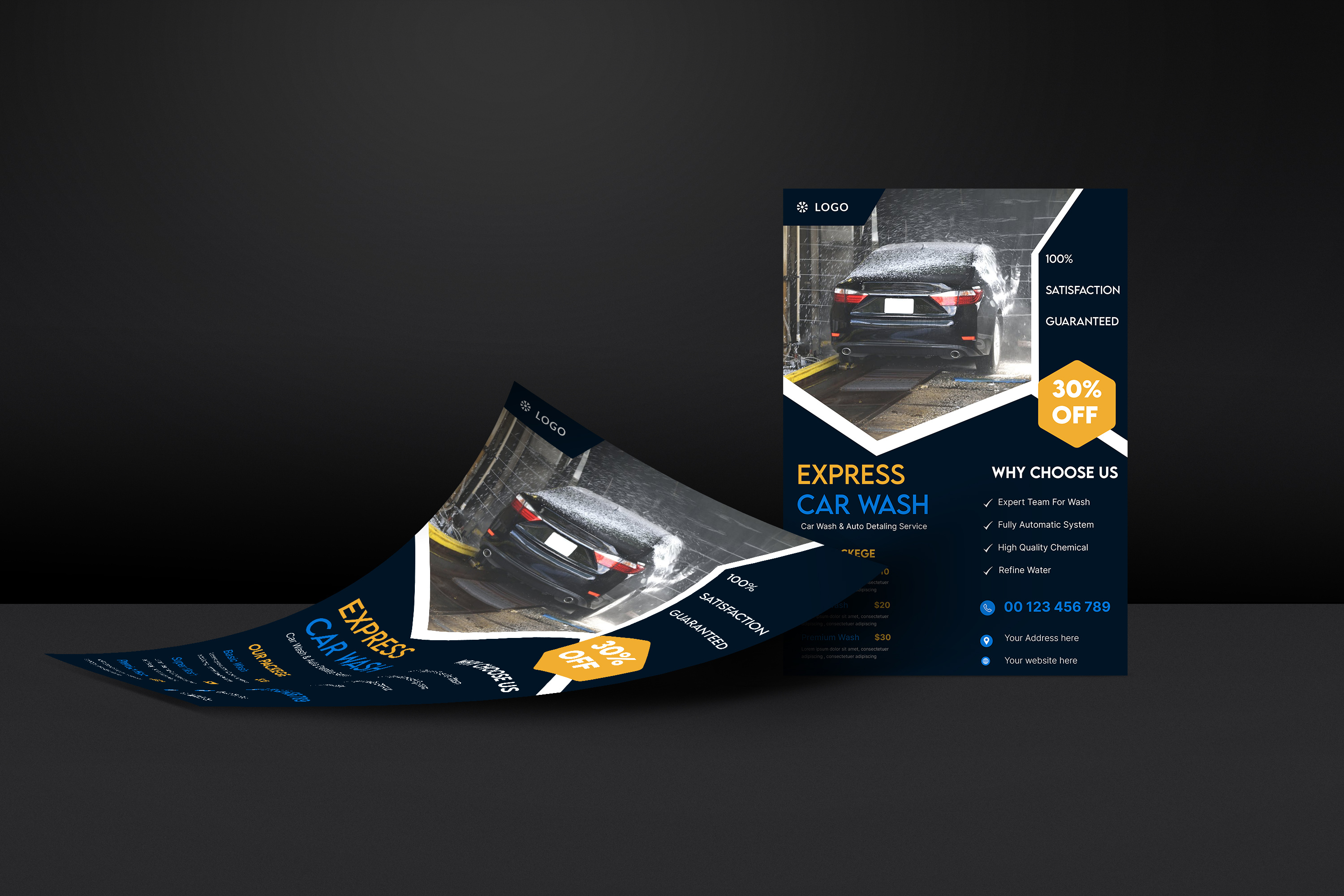 Example of Car Wash And Auto Detailing Flyer