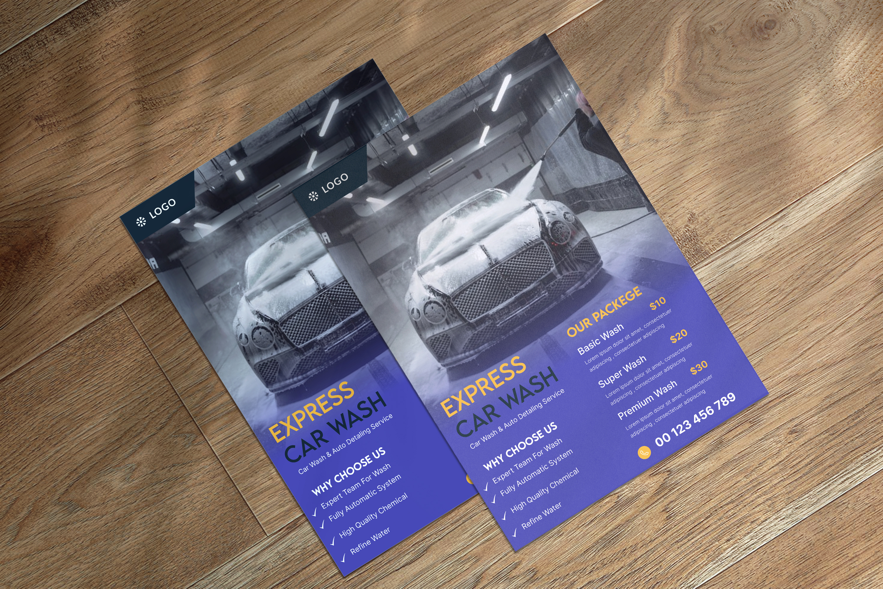 Example of Car Wash And Auto Detailing Flyer