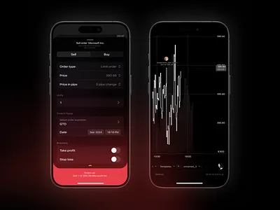 Trade on ios app buy chart exchange finance microsoft mobile mobile app order sell trade trading ui ux