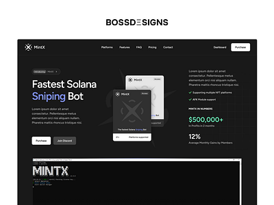 MintX - Solana Automation Website & License Dashboard