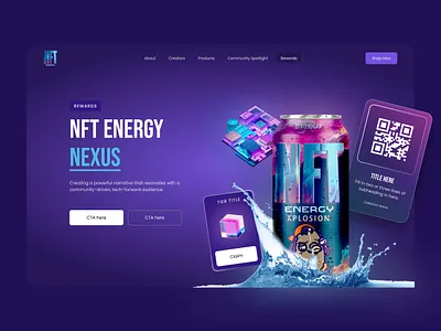 NFT Landing Page Design nft