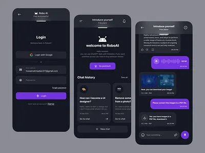 AI Language Model Mobile App - part 2 3d ai app application artificial intelligence chat gpt concept creative dark dark mode design mobile mobile app mobile design ui ui design uiux ux web