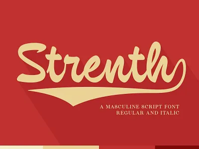 Strenth - Masculine Script branding design fonts graphic design handlettering illustration logo typeface typography ui