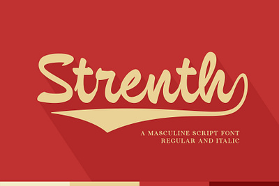 Strenth - Masculine Script branding design fonts graphic design handlettering illustration logo typeface typography ui