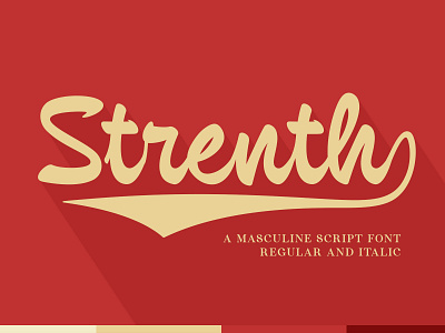 Strenth - Masculine Script branding design fonts graphic design handlettering illustration logo typeface typography ui