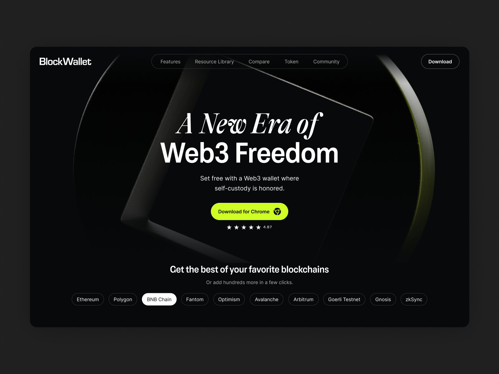 Example of BlockWallet | Homepage