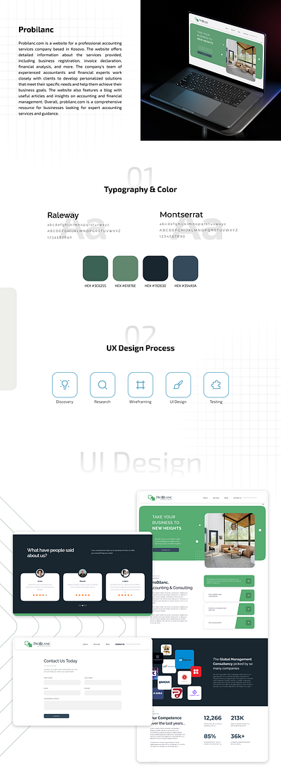 Probilanc - Acounting Services UI/UX Design branding design graphic design ui ux