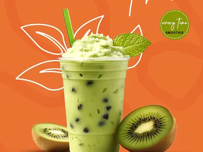 Iced kiwi poster design social media branding graphic design motion graphics ui