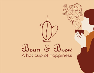 Bean & Brew | Coffee logo Visual identity brand presentation graphic design logo logo design visual identity