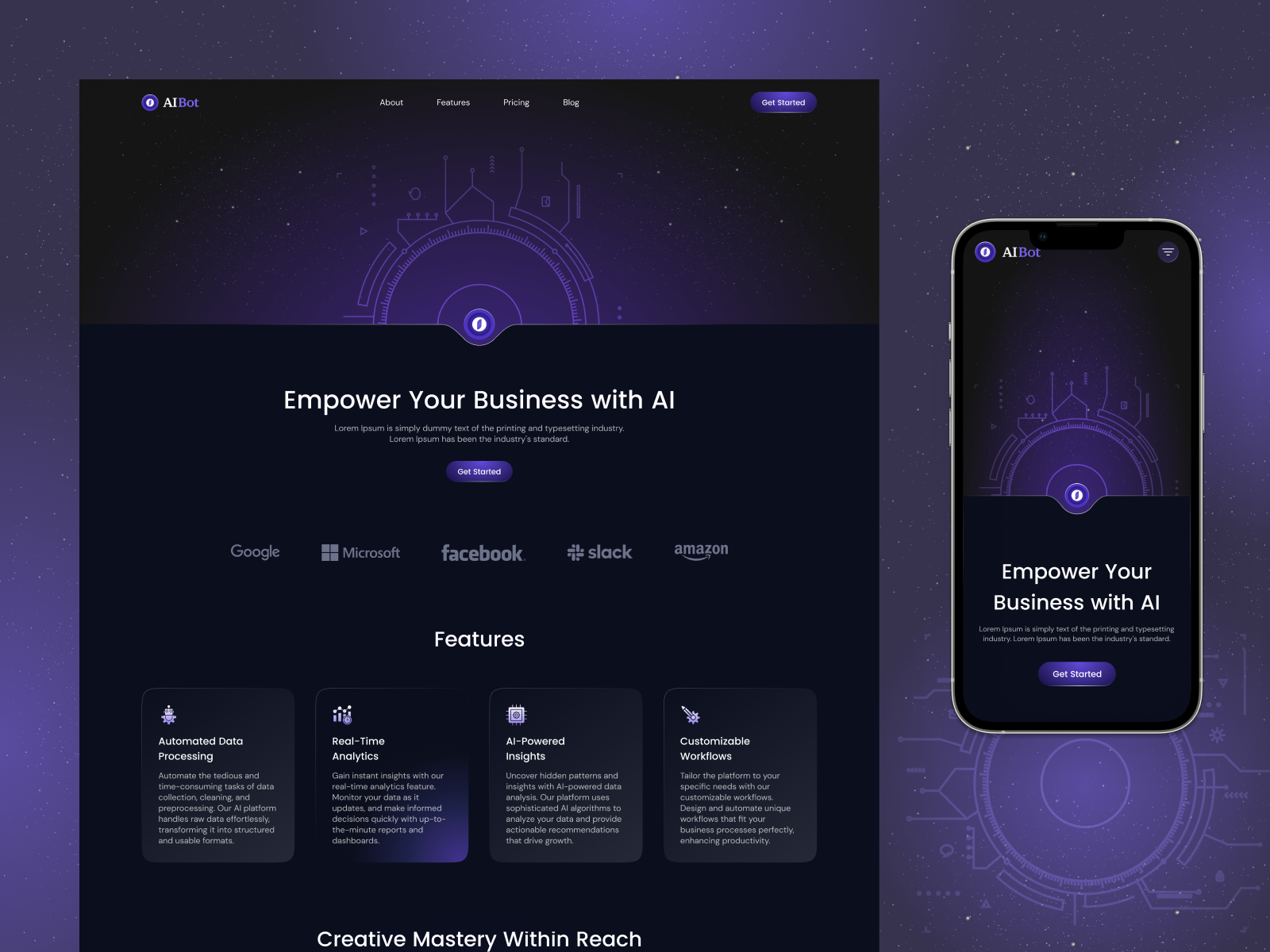 AI Tool Landing page | Empower Your Business with AI Technology 3d ai ai figma ai landing page ai ui kit beautiful landing page case study clean figma resource illustration landing landing page landing page template minimal template for ai ui ui design ux ux design web design