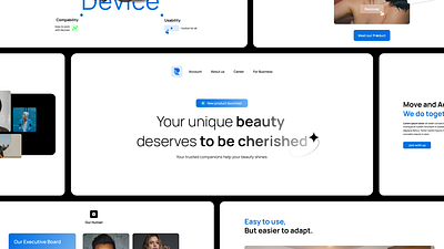 A Landing Page for BeautyTech Product beauty branding design graphic design tech ui ux web