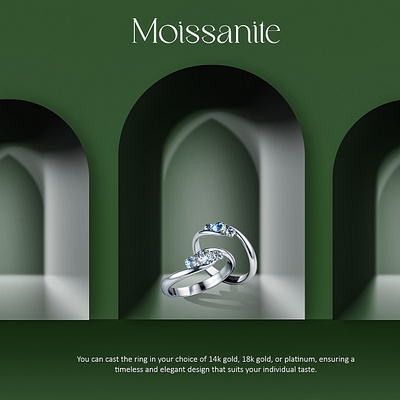 Product ad design for social media ads advertising designer jeweler jeweler brand jewelry marketing moissanite ring ring ads social media